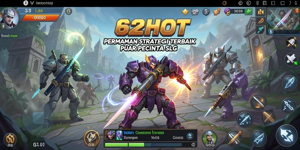 Tampilan gameplay dari 62HOT yang mendebarkan dan penuh strategi.