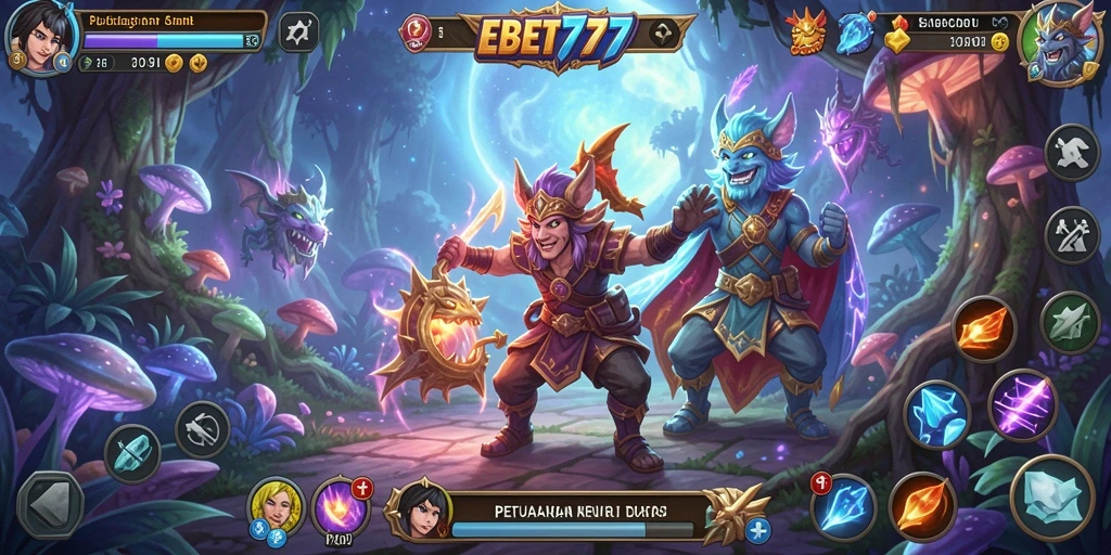 Screenshot gameplay EBET777 yang menunjukkan petualangan penuh aksi.