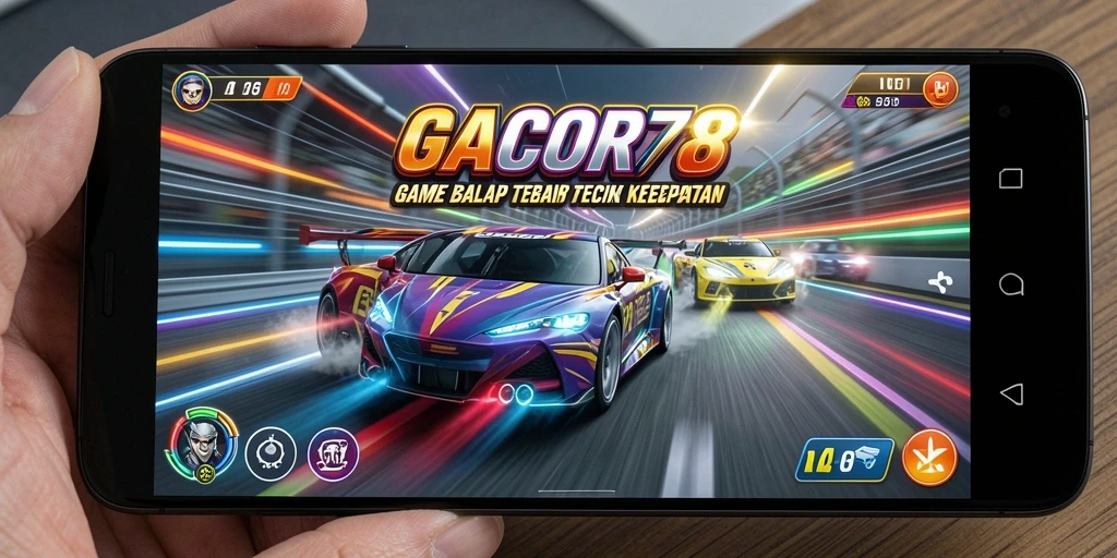 Tangkapan layar menampilkan aksi balapan seru di GACOR78.