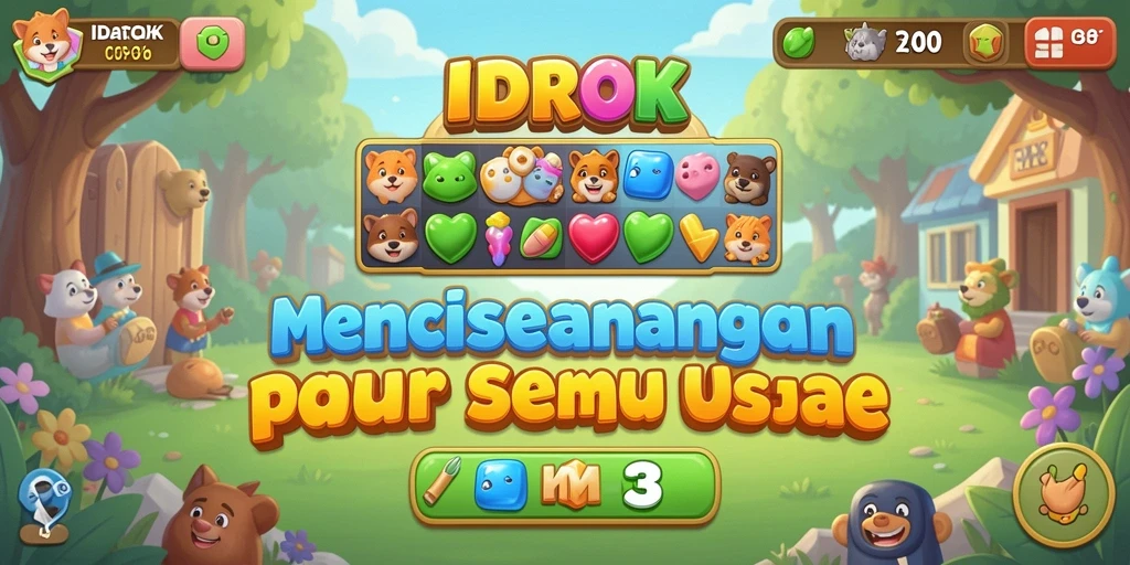Tampilan gameplay IDROK yang seru dengan elemen Match-3.
