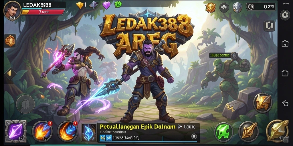 Screenshot gameplay ARPG yang menampilkan pertarungan epik di dunia fantasi.
