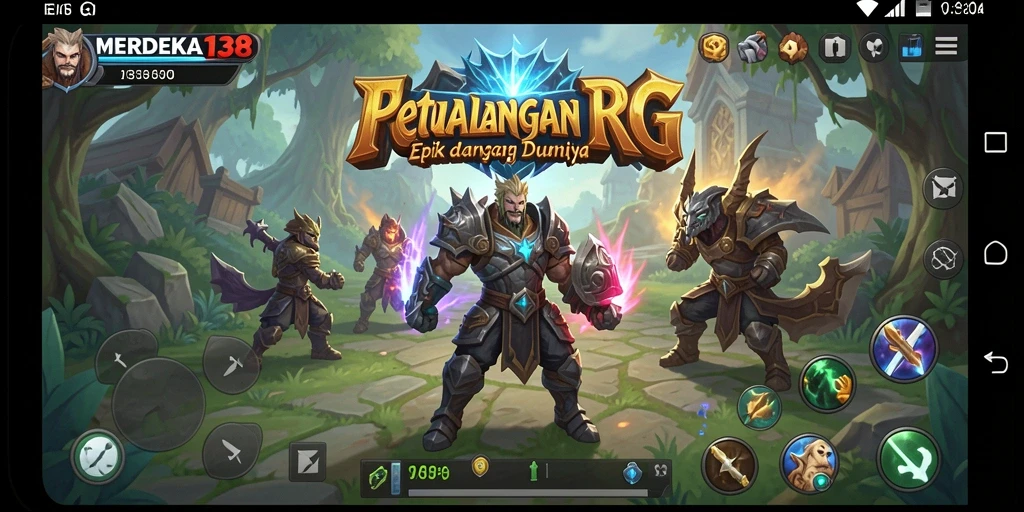 Tangkapan layar utama dari gameplay RPG yang menarik.