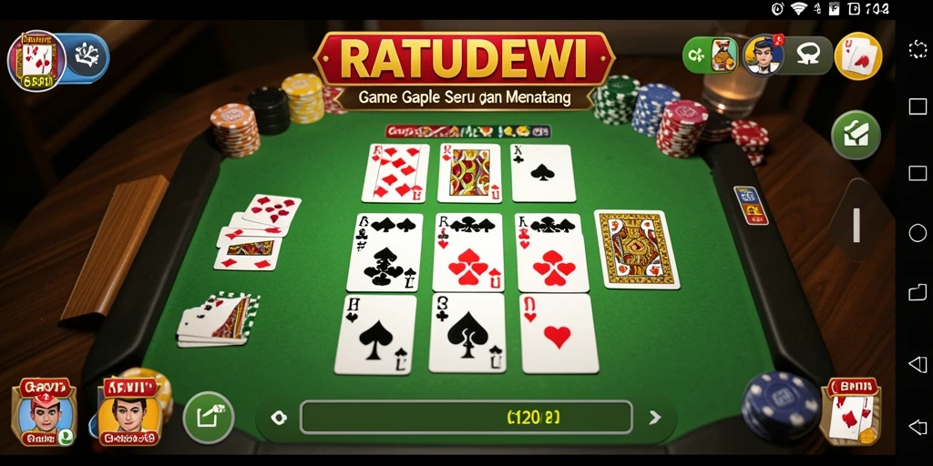 Tampilan menarik dalam permainan Gaple RATUDEWI.