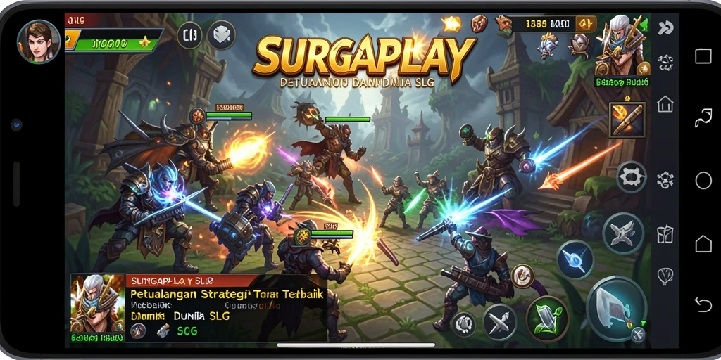 Tangkapan layar SURGAPLAY menampilkan aksi strategis yang mendebarkan.
